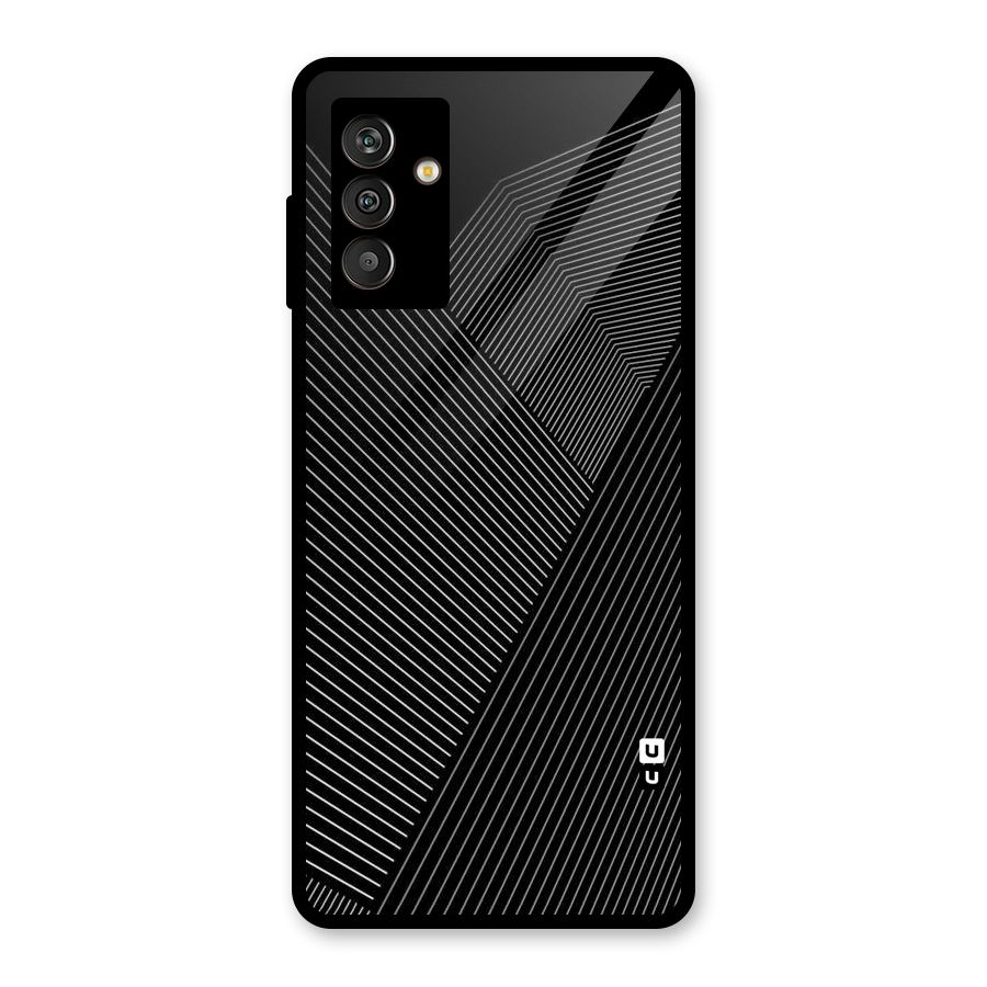 Aesthetic White Stripes Glass Back Case for Galaxy M13