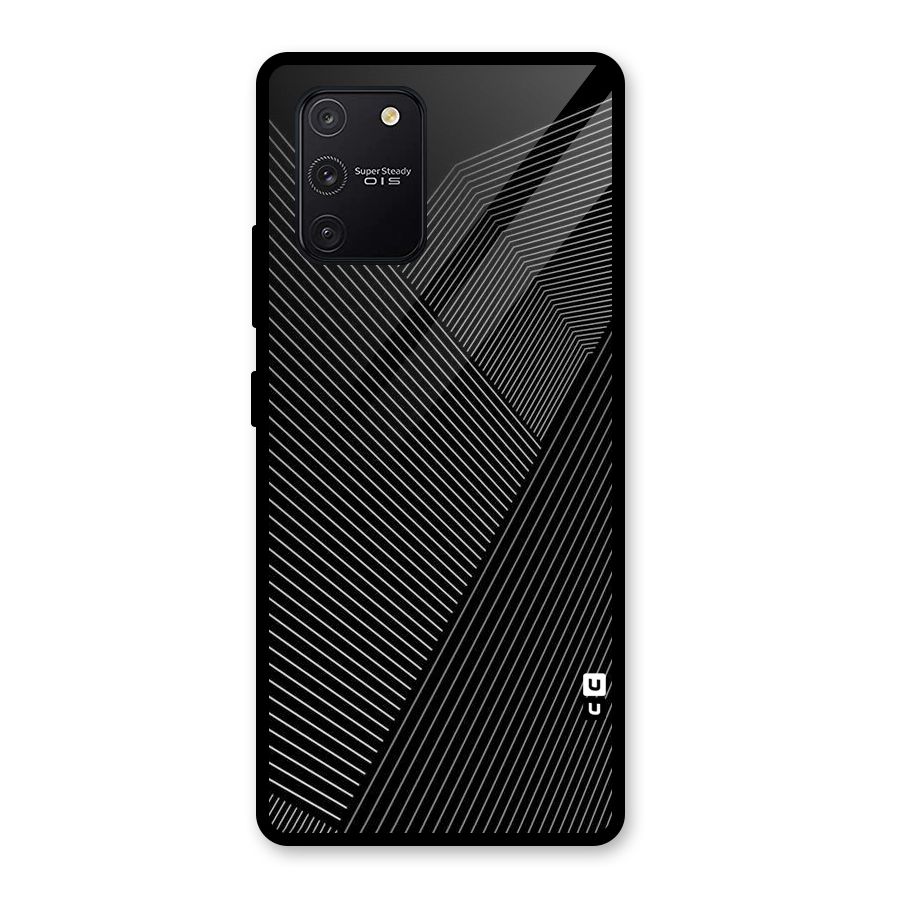 Aesthetic White Stripes Glass Back Case for Galaxy S10 Lite