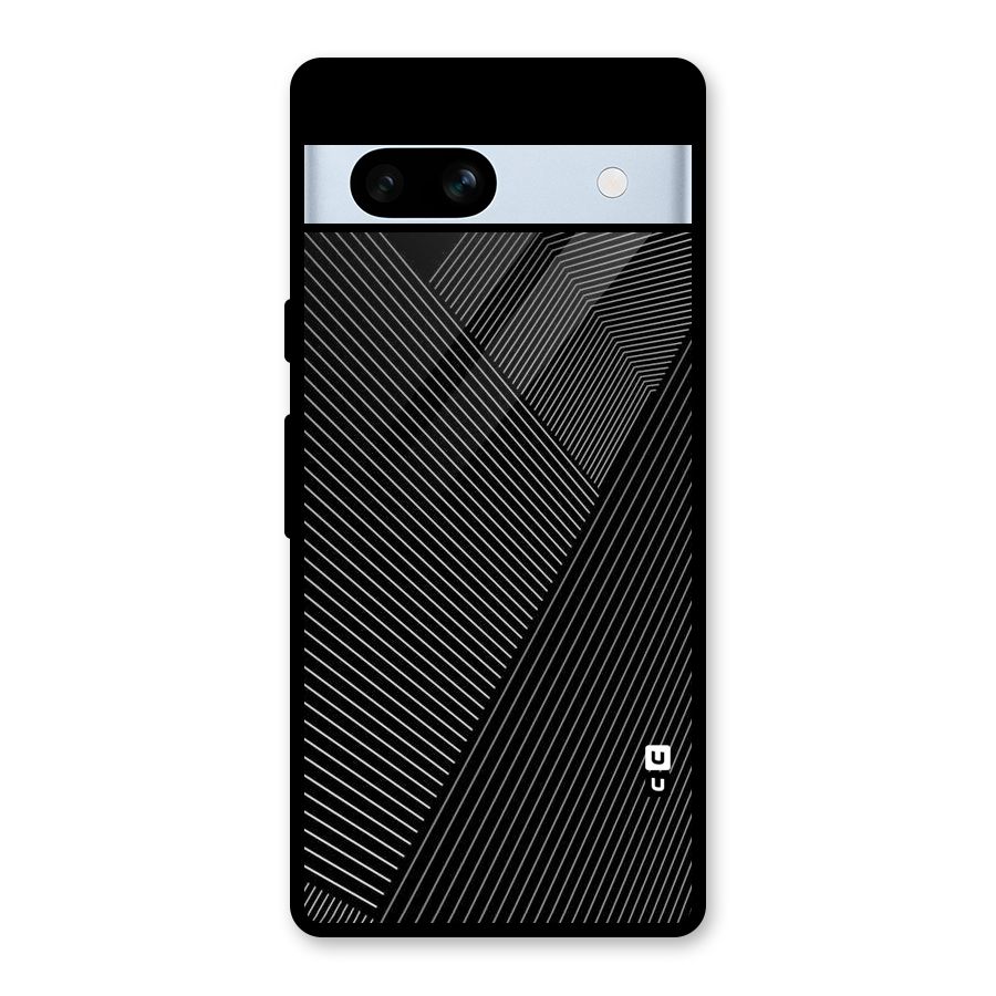 Aesthetic White Stripes Glass Back Case for Google Pixel 7a