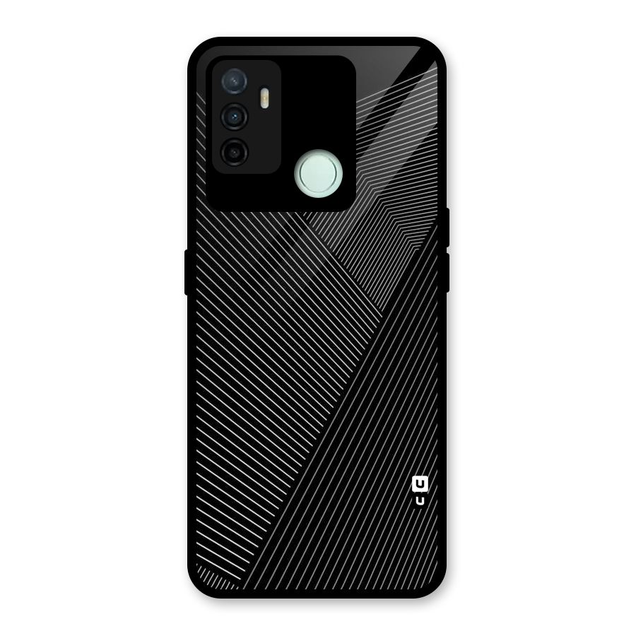 Aesthetic White Stripes Glass Back Case for Oppo A53