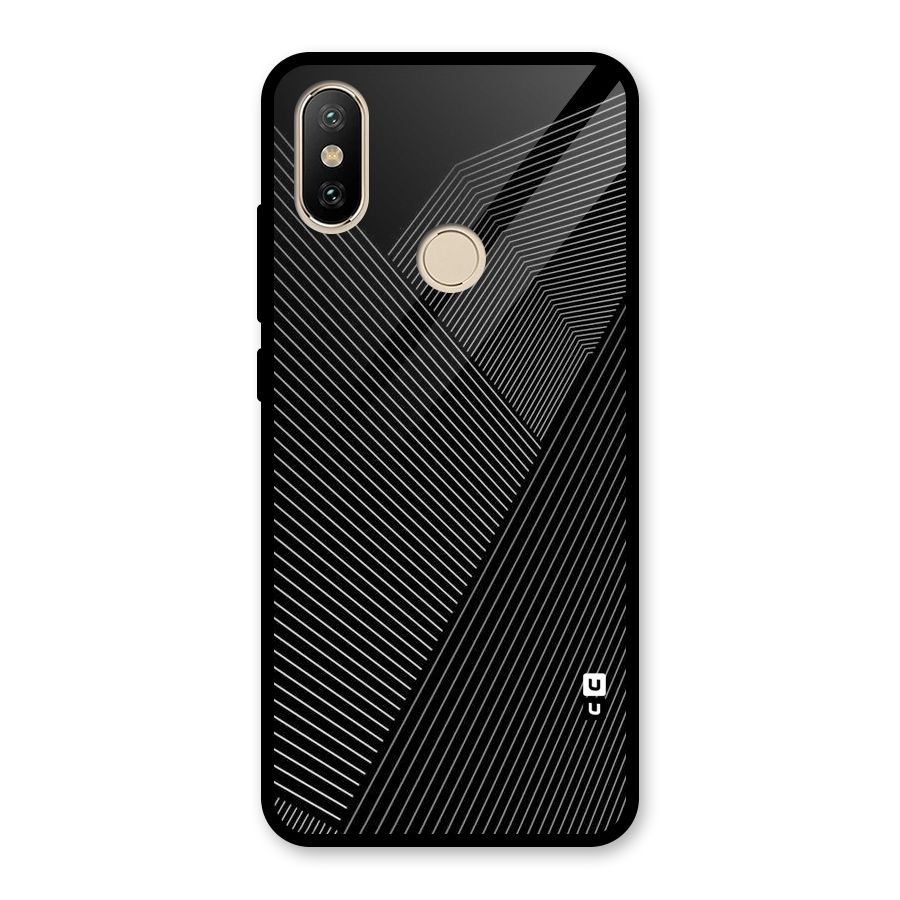 Aesthetic White Stripes Glass Back Case for Redmi A2
