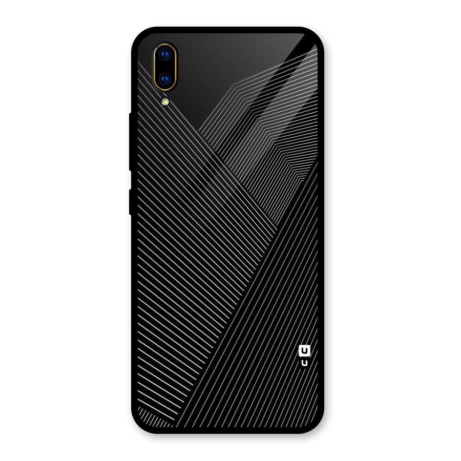 Aesthetic White Stripes Glass Back Case for Vivo V11 Pro