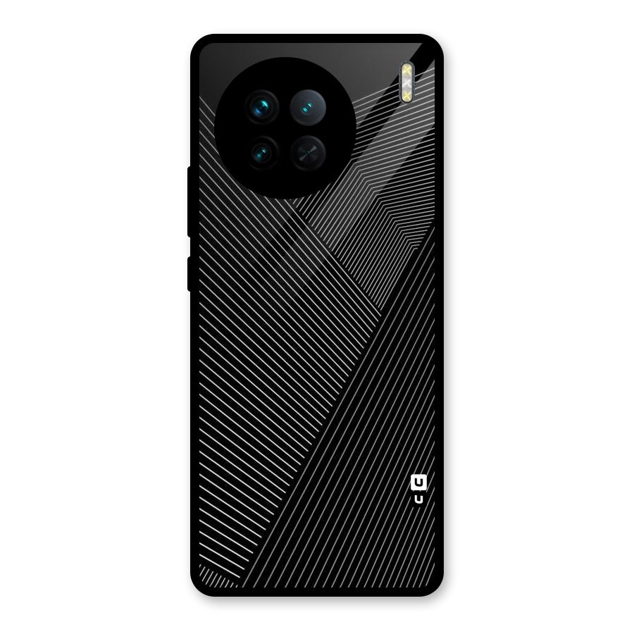 Aesthetic White Stripes Glass Back Case for Vivo X90