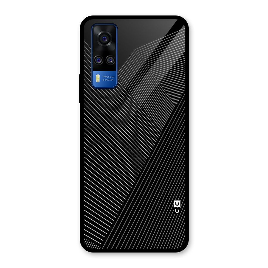 Aesthetic White Stripes Glass Back Case for Vivo Y31