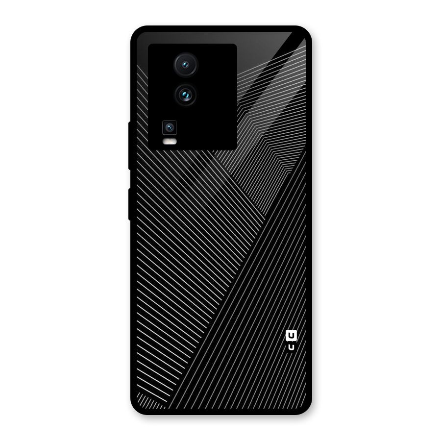 Aesthetic White Stripes Glass Back Case for Vivo iQOO Neo 7