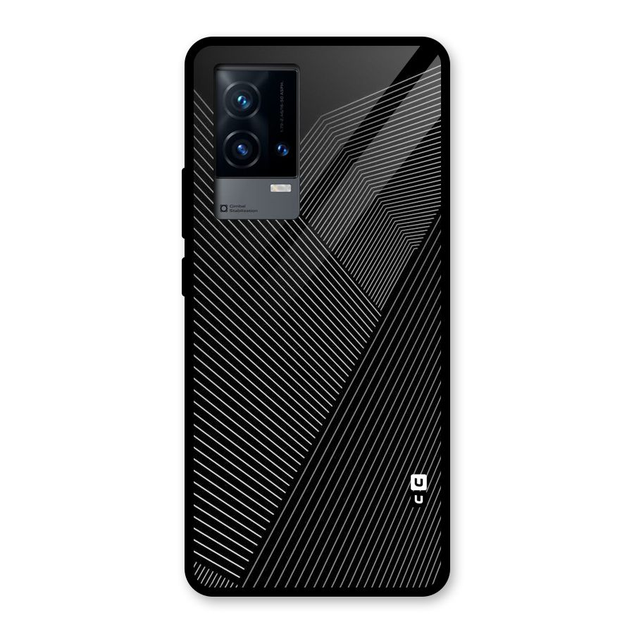 Aesthetic White Stripes Glass Back Case for iQOO 9 5G