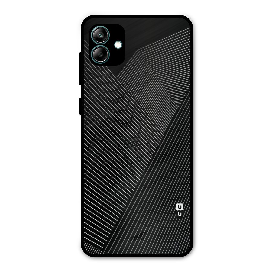 Aesthetic White Stripes Metal Back Case for Galaxy A04