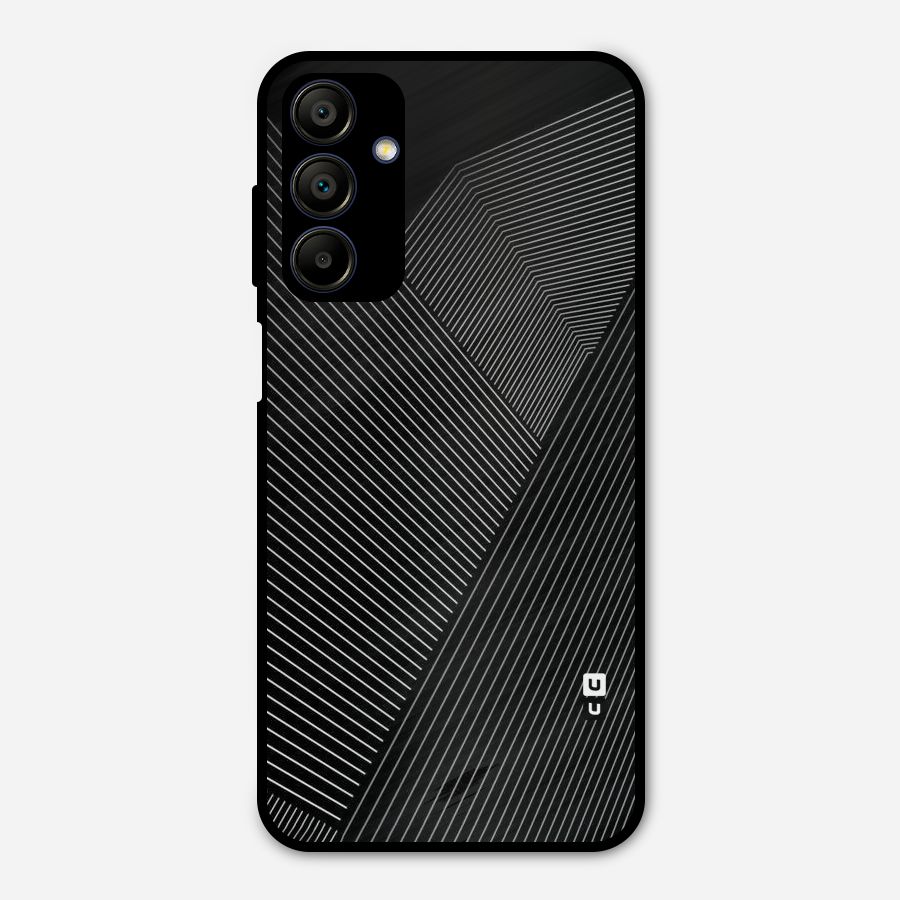 Aesthetic White Stripes Metal Back Case for Galaxy A15 5G