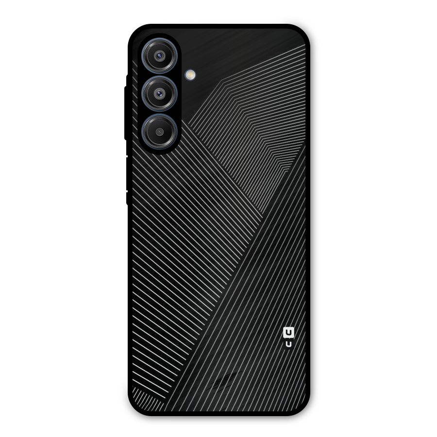 Aesthetic White Stripes Metal Back Case for Galaxy A16 5G