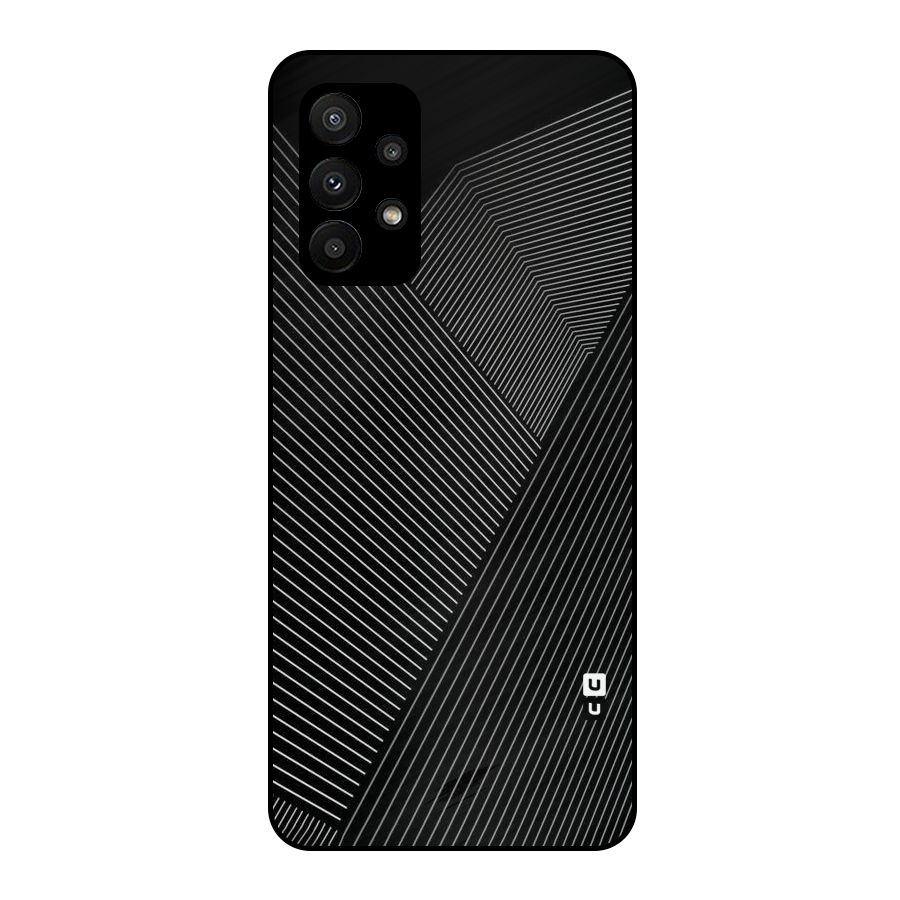 Aesthetic White Stripes Metal Back Case for Galaxy A23