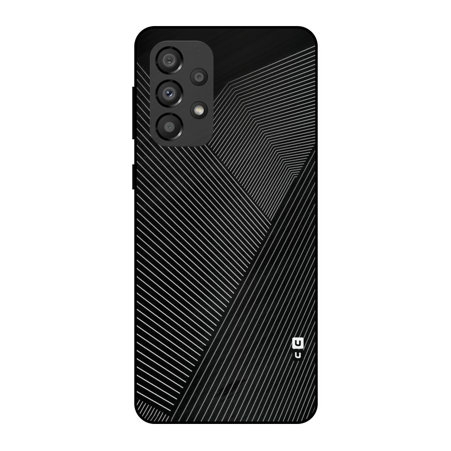 Aesthetic White Stripes Metal Back Case for Galaxy A33 5G