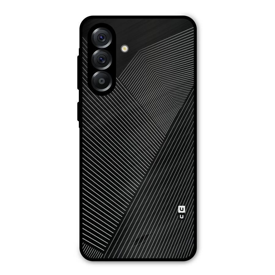 Aesthetic White Stripes Metal Back Case for Galaxy A36