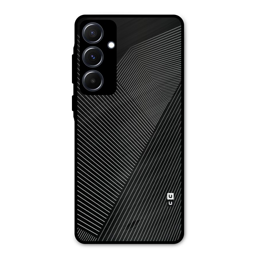 Aesthetic White Stripes Metal Back Case for Galaxy A55