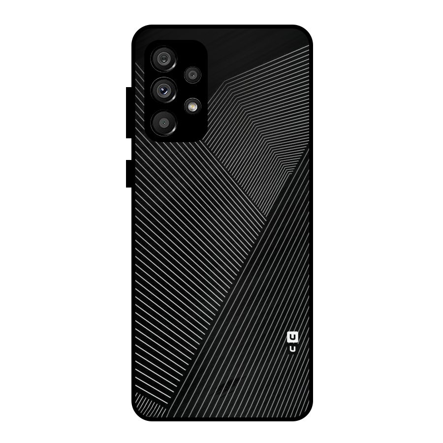 Aesthetic White Stripes Metal Back Case for Galaxy A73 5G