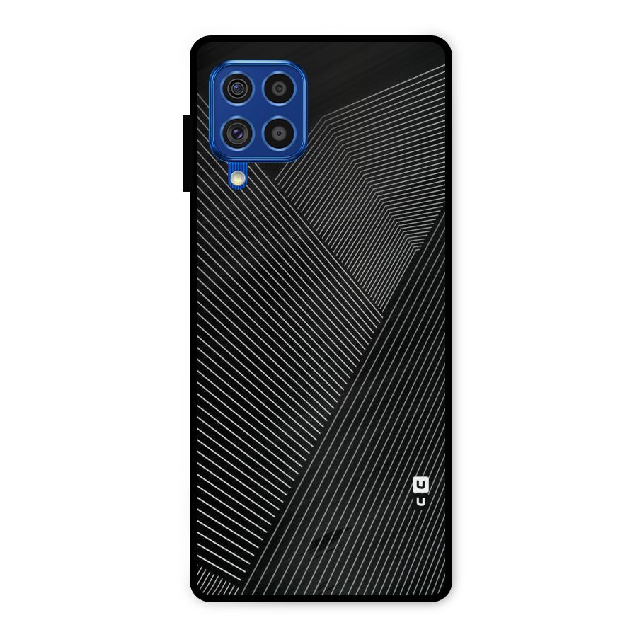 Aesthetic White Stripes Metal Back Case for Galaxy F62