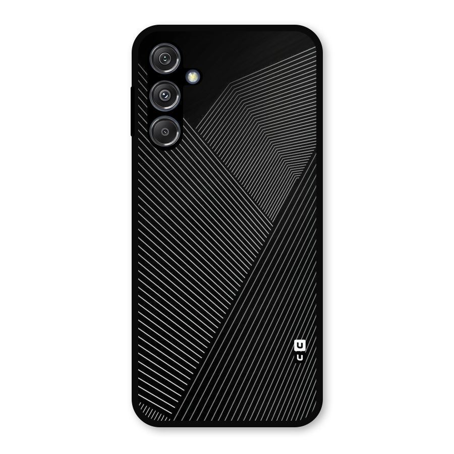 Aesthetic White Stripes Metal Back Case for Galaxy M34 5G