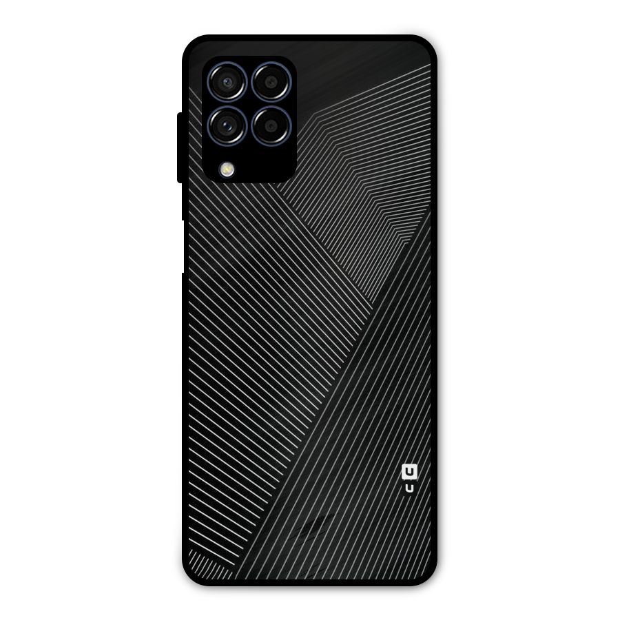 Aesthetic White Stripes Metal Back Case for Galaxy M53 5G