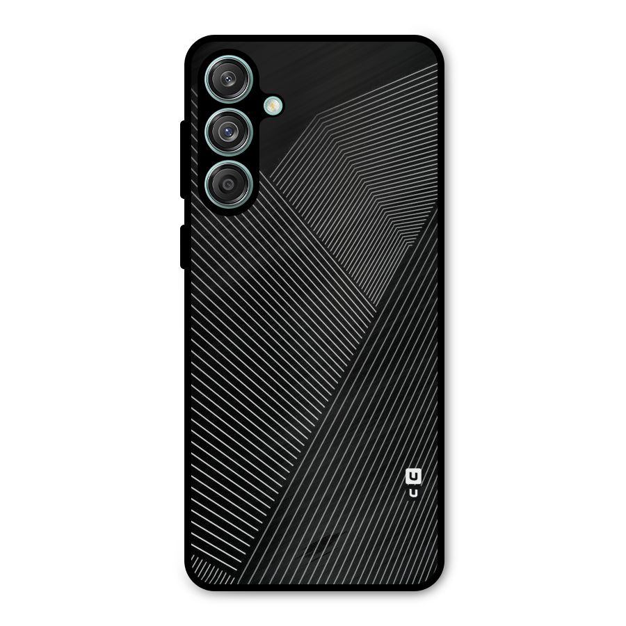Aesthetic White Stripes Metal Back Case for Galaxy M55 5G