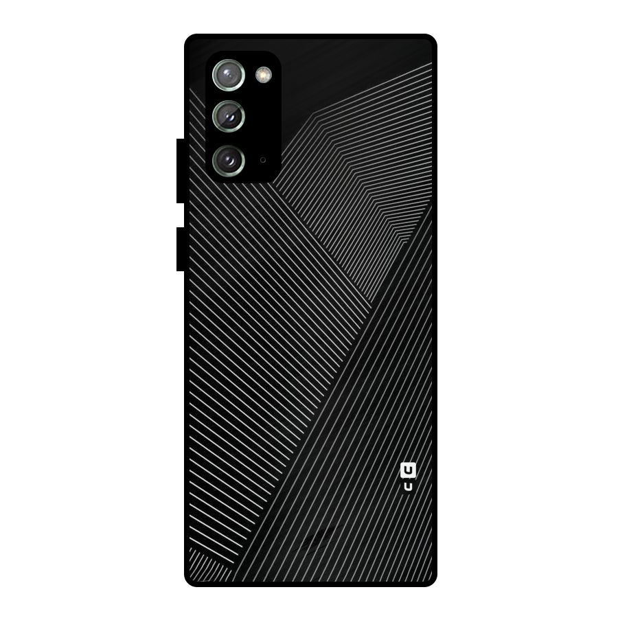 Aesthetic White Stripes Metal Back Case for Galaxy Note 20