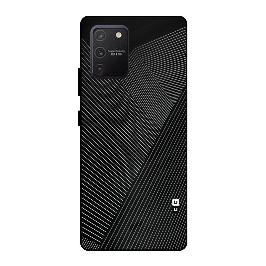 Aesthetic White Stripes Metal Back Case for Galaxy S10 Lite
