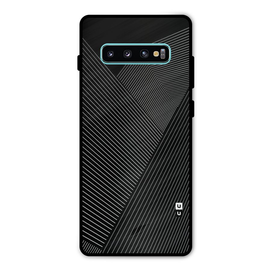 Aesthetic White Stripes Metal Back Case for Galaxy S10 Plus