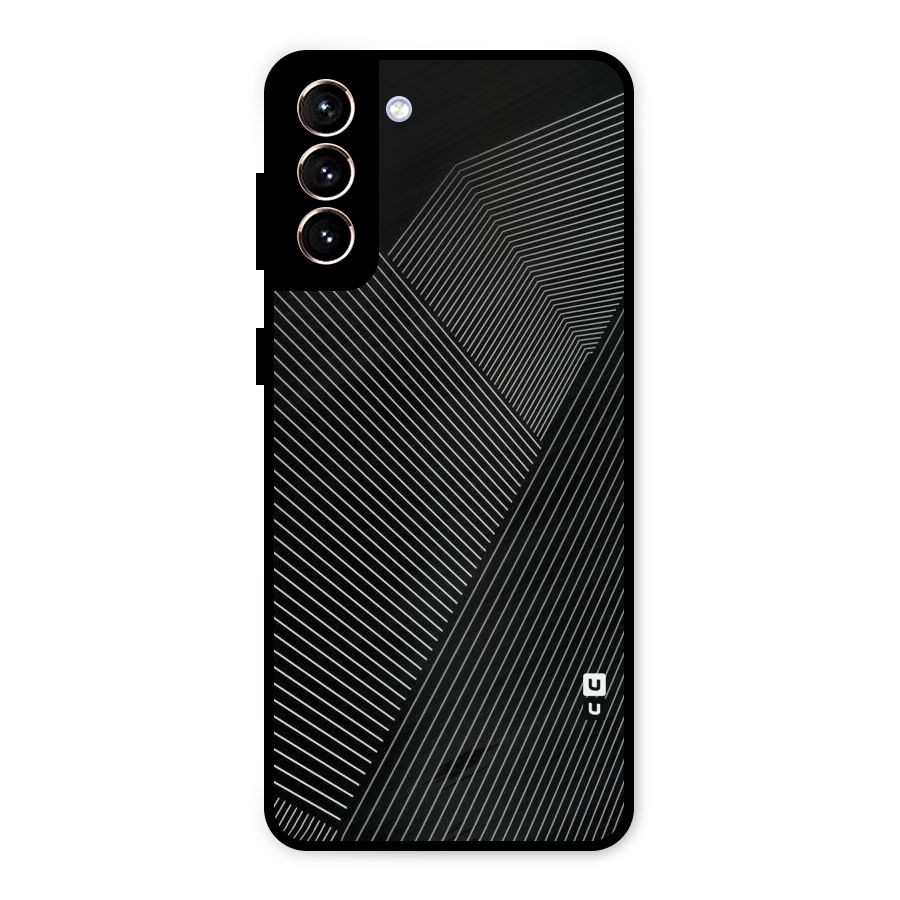 Aesthetic White Stripes Metal Back Case for Galaxy S21 Plus