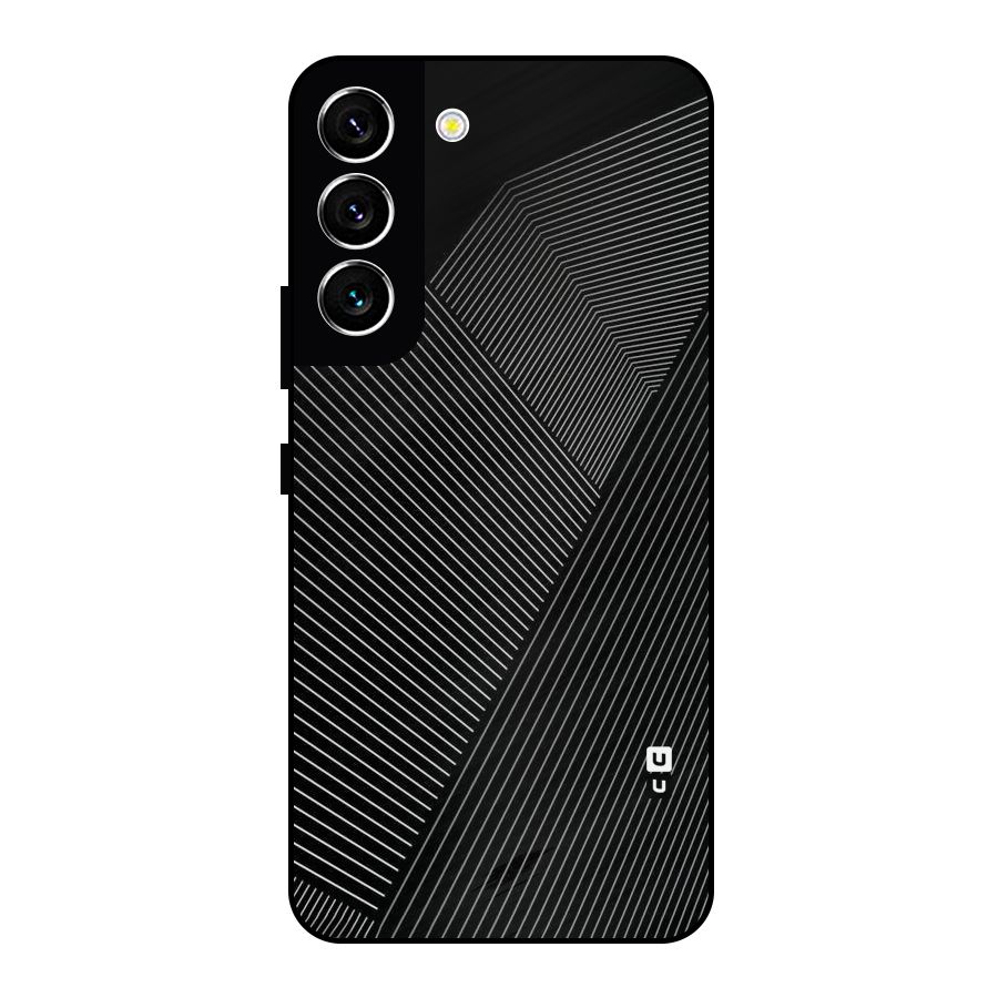 Aesthetic White Stripes Metal Back Case for Galaxy S22 5G