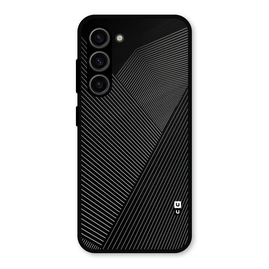 Aesthetic White Stripes Metal Back Case for Galaxy S23