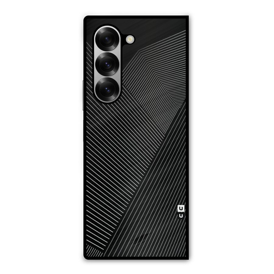 Aesthetic White Stripes Metal Back Case for Galaxy Z Fold6