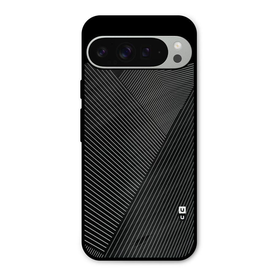 Aesthetic White Stripes Metal Back Case for Google Pixel 9 Pro XL