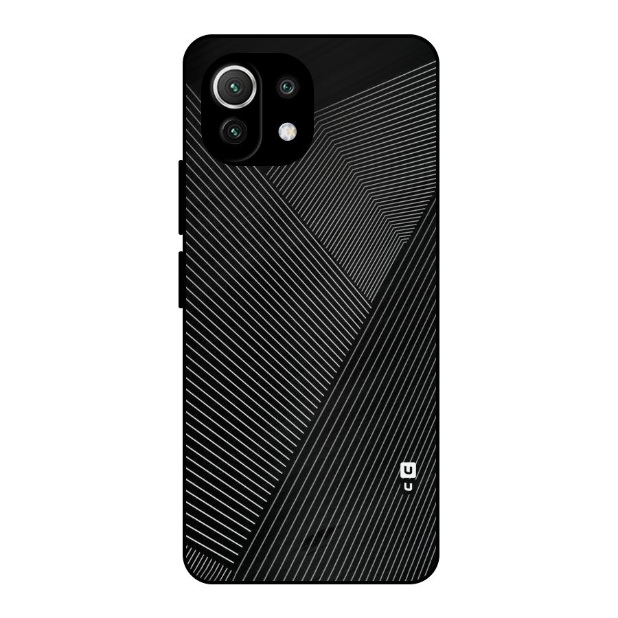 Aesthetic White Stripes Metal Back Case for Mi 11 Lite NE 5G