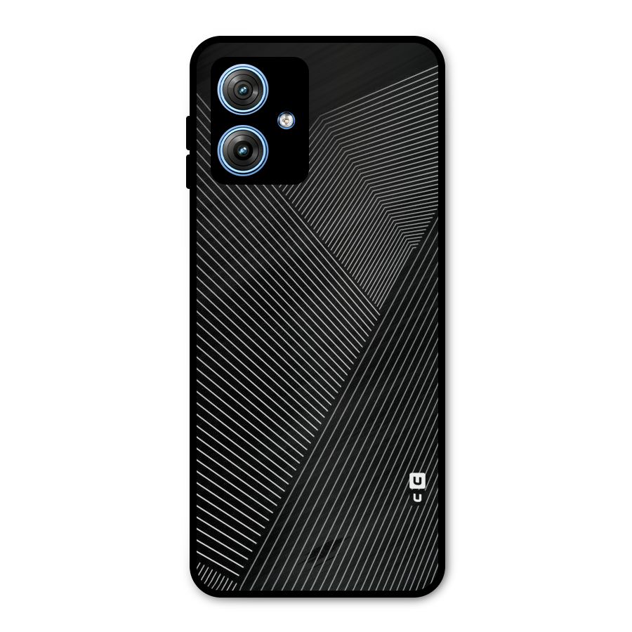 Aesthetic White Stripes Metal Back Case for Moto G54