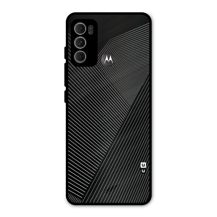 Aesthetic White Stripes Metal Back Case for Moto G60