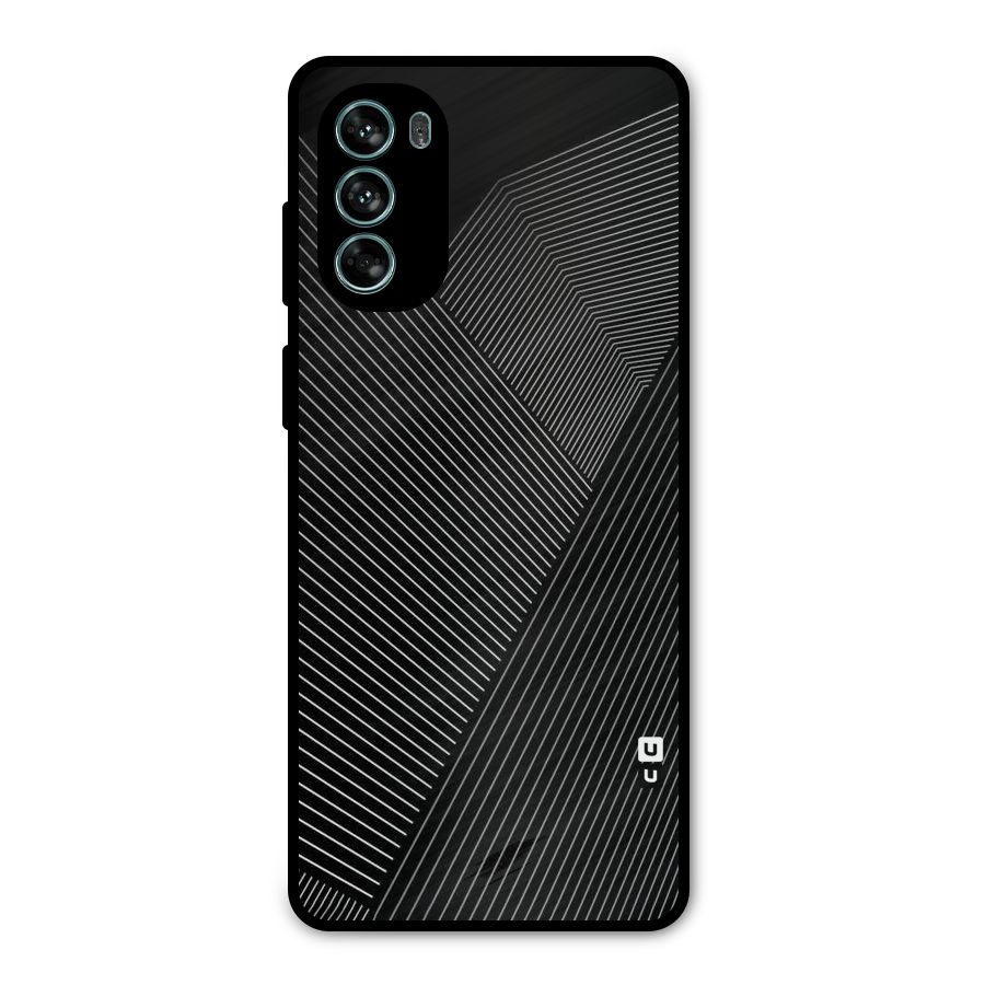 Aesthetic White Stripes Metal Back Case for Moto G62