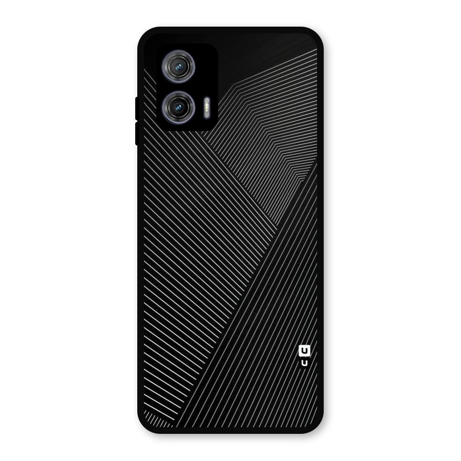 Aesthetic White Stripes Metal Back Case for Moto G73
