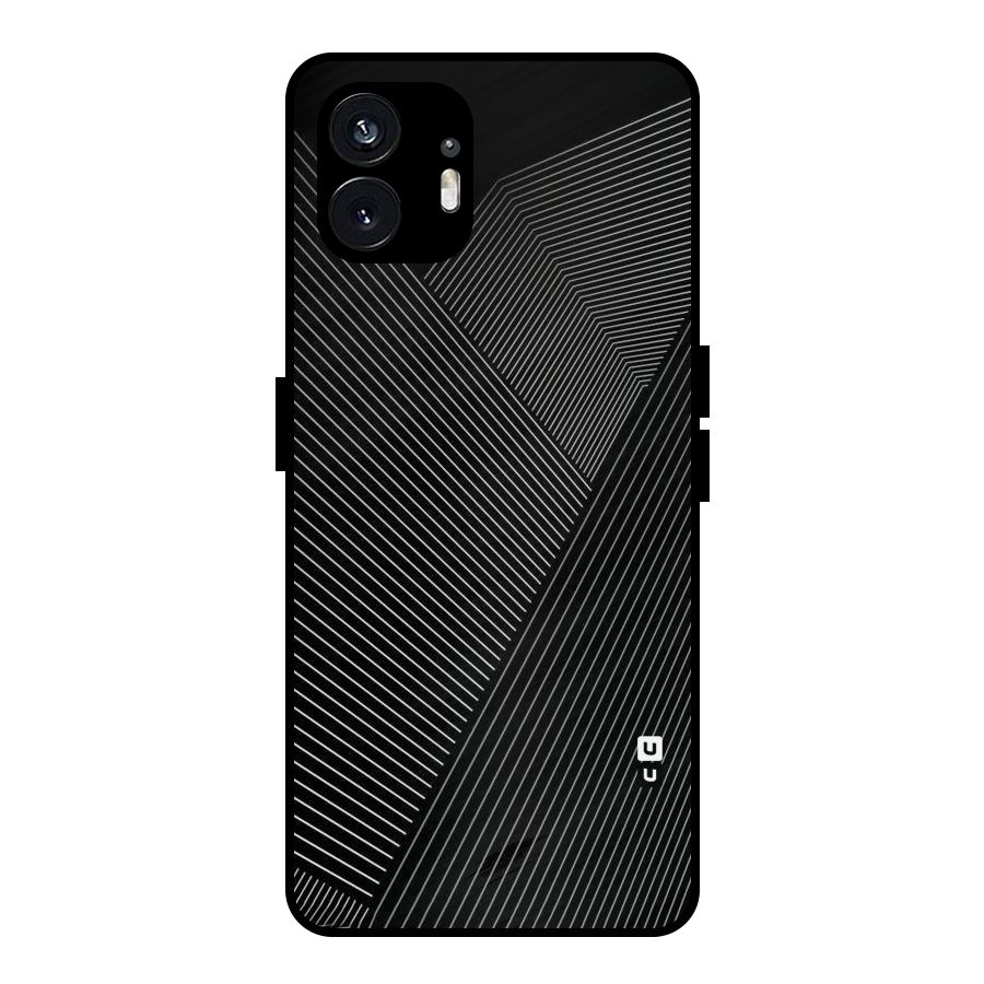 Aesthetic White Stripes Metal Back Case for Nothing Phone 2
