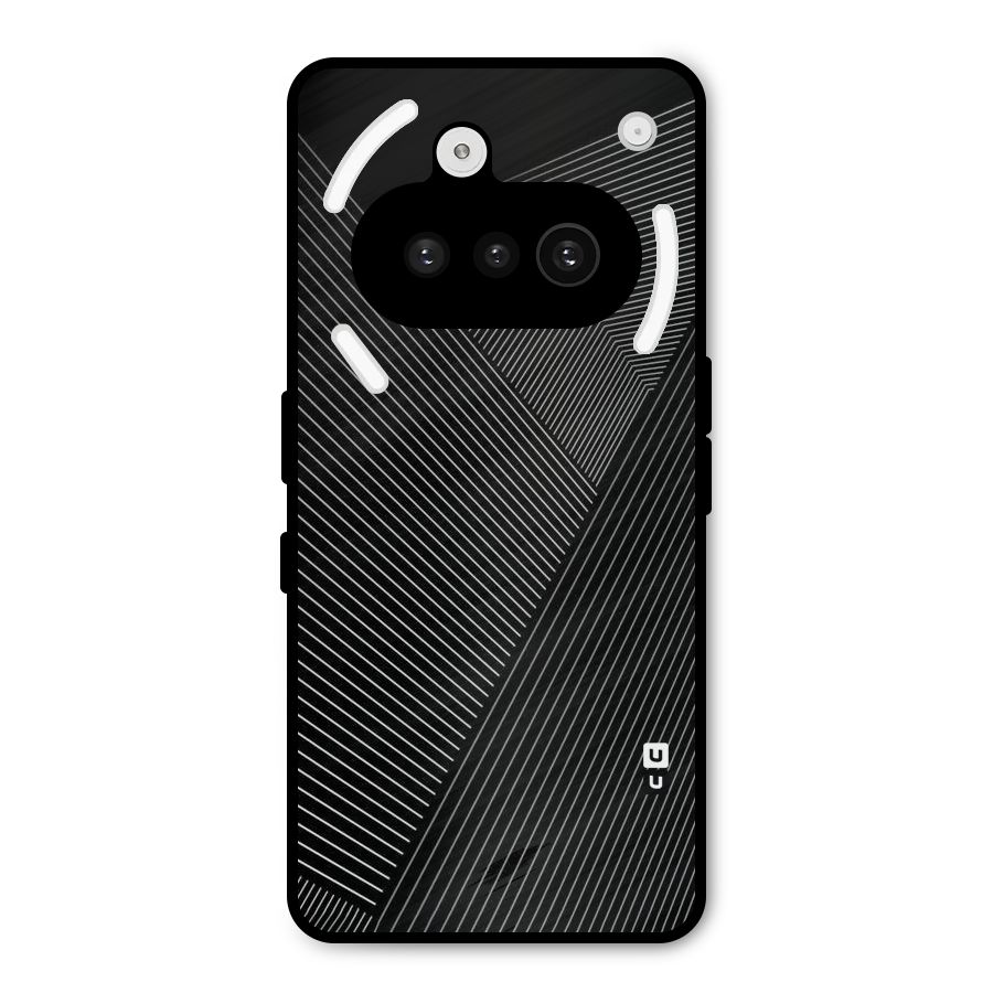 Aesthetic White Stripes Metal Back Case for Nothing Phone 3a