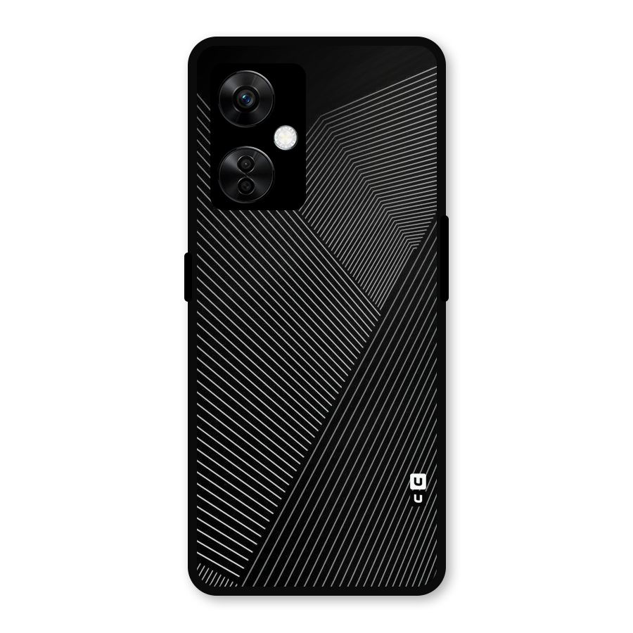 Aesthetic White Stripes Metal Back Case for OnePlus Nord CE 3 Lite