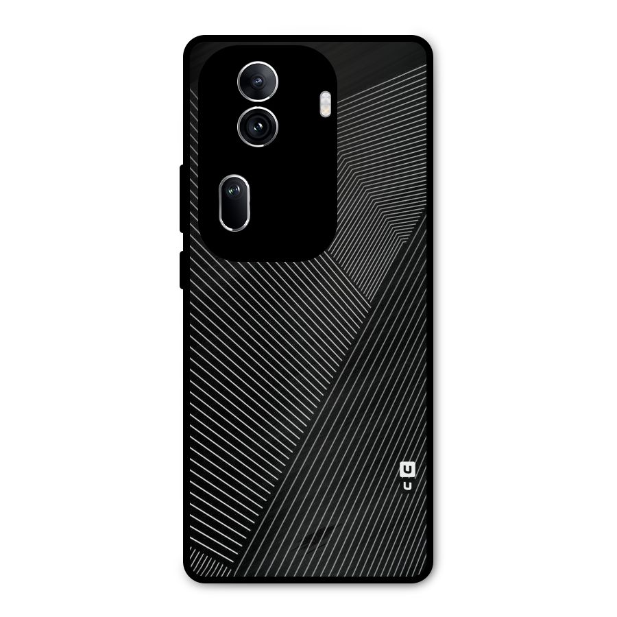 Aesthetic White Stripes Metal Back Case for Oppo Reno11 Pro 5G