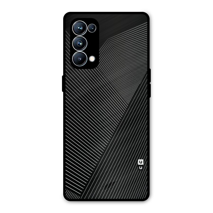 Aesthetic White Stripes Metal Back Case for Oppo Reno5 Pro 5G