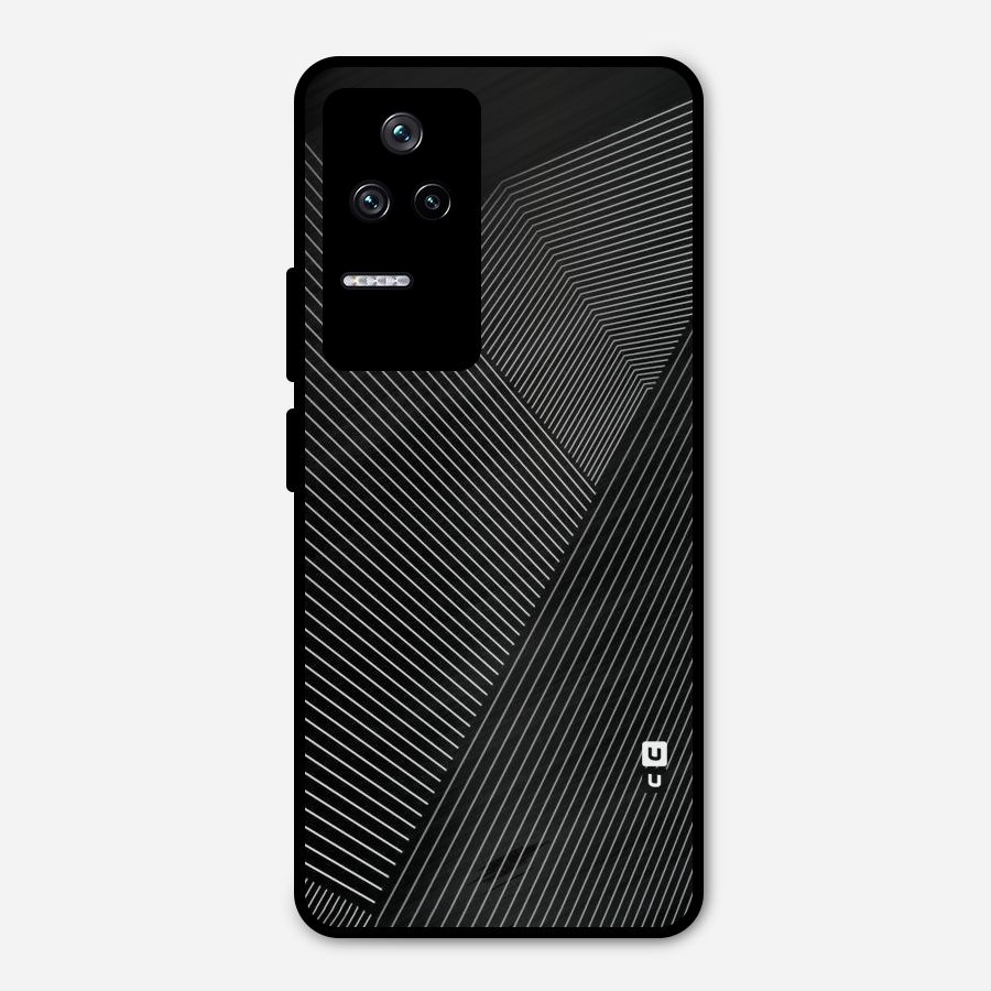Aesthetic White Stripes Metal Back Case for Poco F4 5G