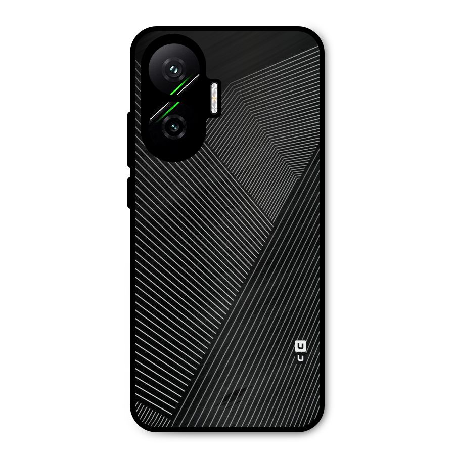 Aesthetic White Stripes Metal Back Case for Poco F7