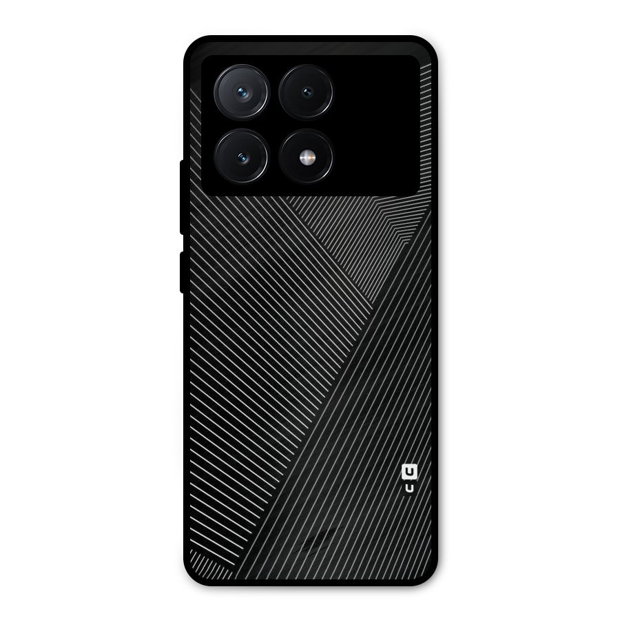 Aesthetic White Stripes Metal Back Case for Poco X6 Pro