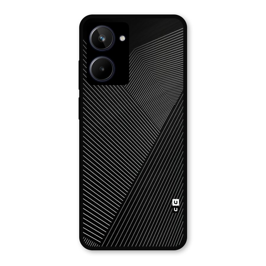 Aesthetic White Stripes Metal Back Case for Realme 10