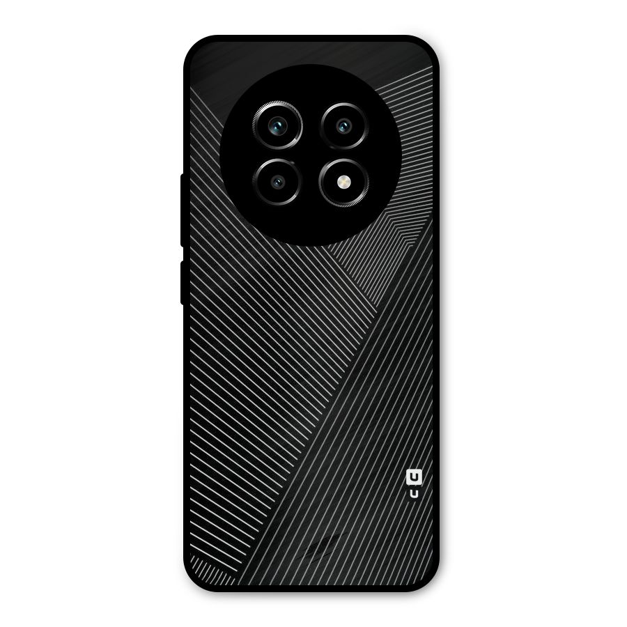 Aesthetic White Stripes Metal Back Case for Realme 13 Pro