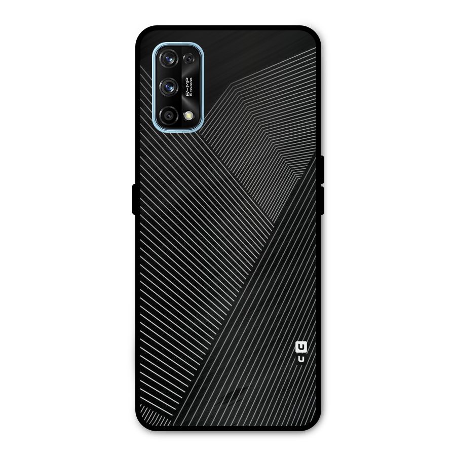 Aesthetic White Stripes Metal Back Case for Realme 7 Pro