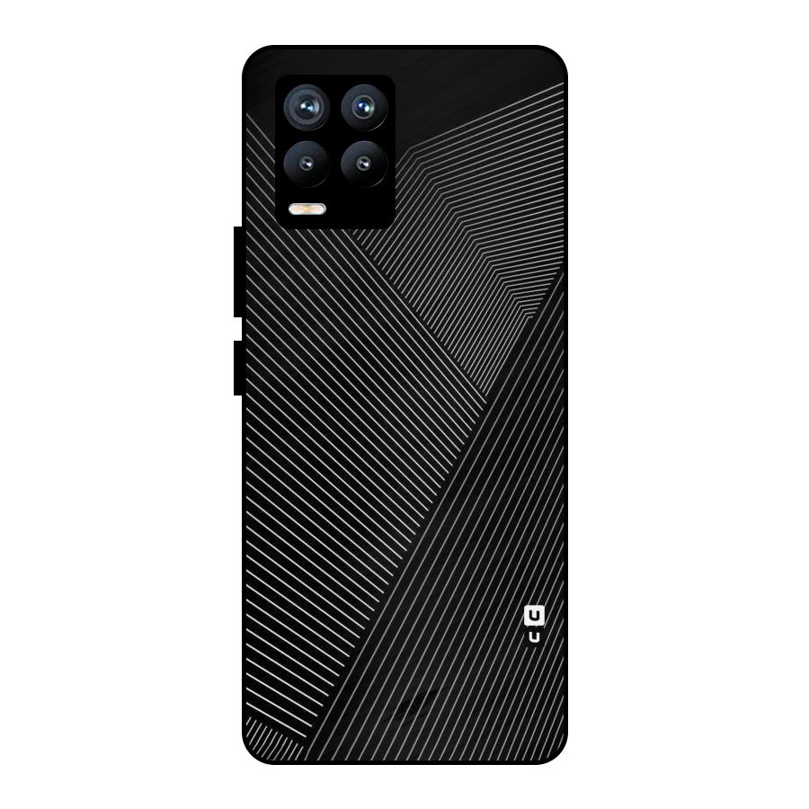 Aesthetic White Stripes Metal Back Case for Realme 8 Pro
