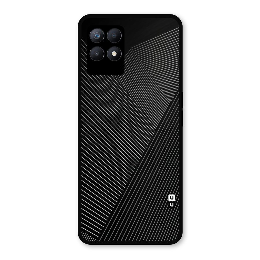 Aesthetic White Stripes Metal Back Case for Realme 8i
