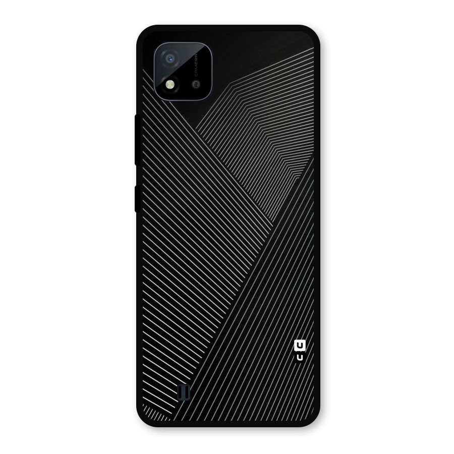Aesthetic White Stripes Metal Back Case for Realme C11 2021