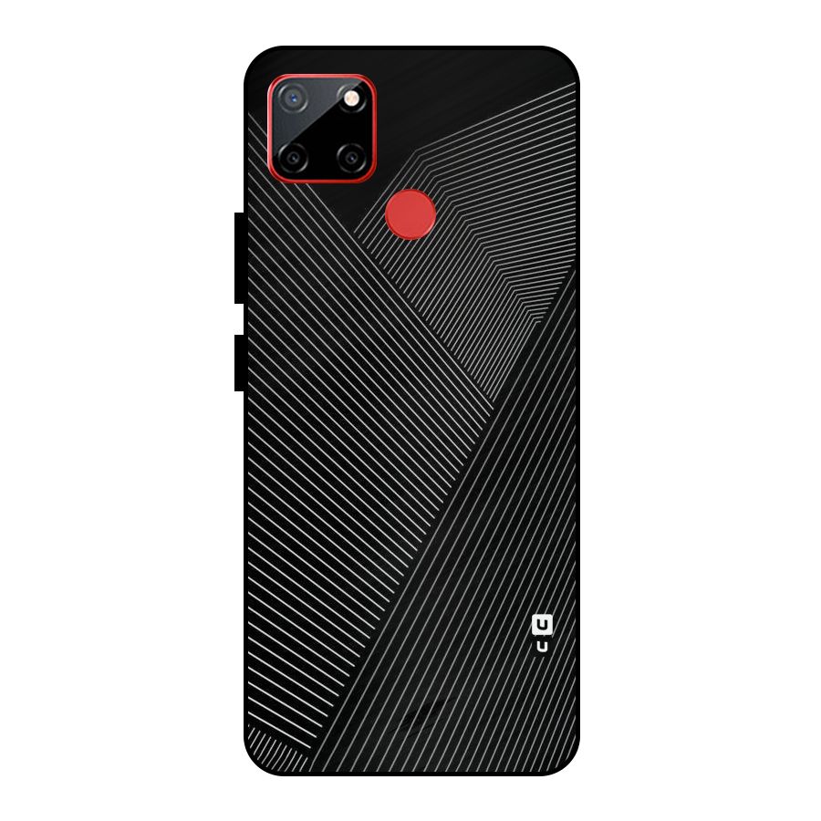 Aesthetic White Stripes Metal Back Case for Realme C12